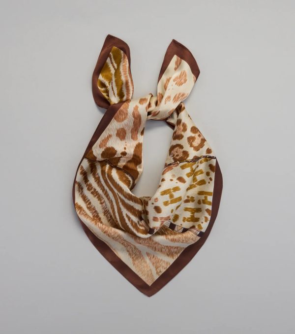 Vacay Bound Animal Print Satin Scarf