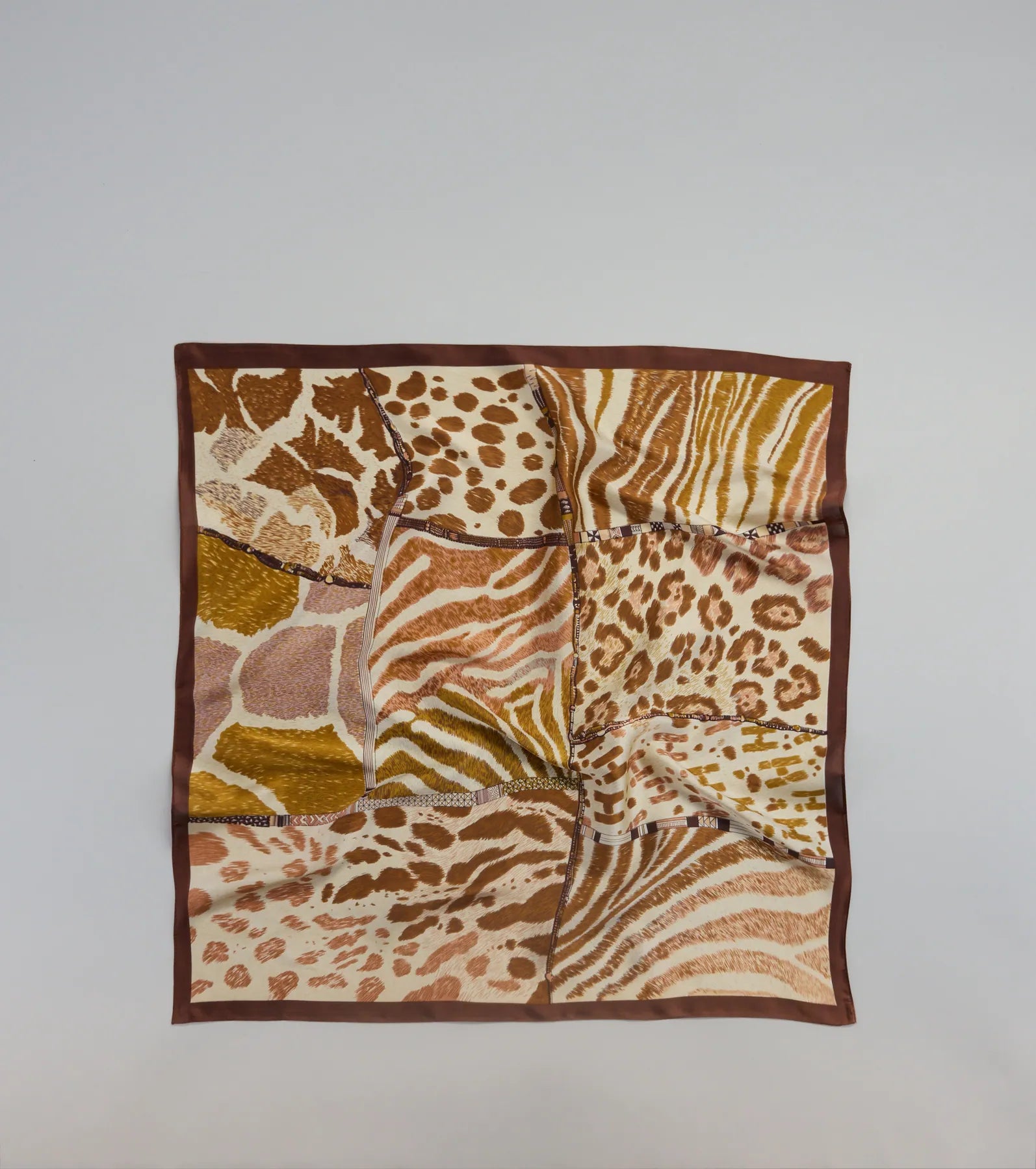 Vacay Bound Animal Print Satin Scarf - Image 2