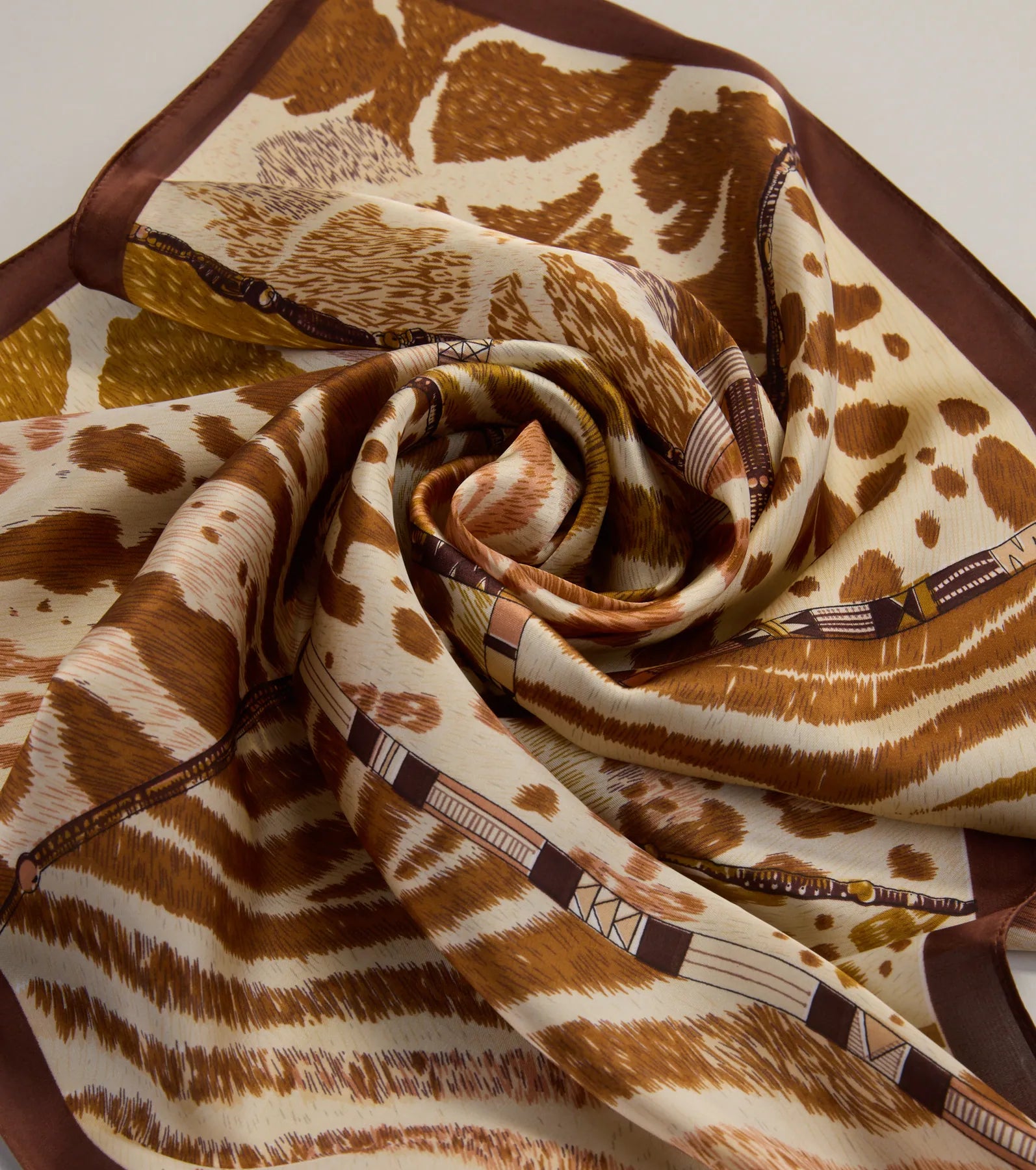 Vacay Bound Animal Print Satin Scarf - Image 3