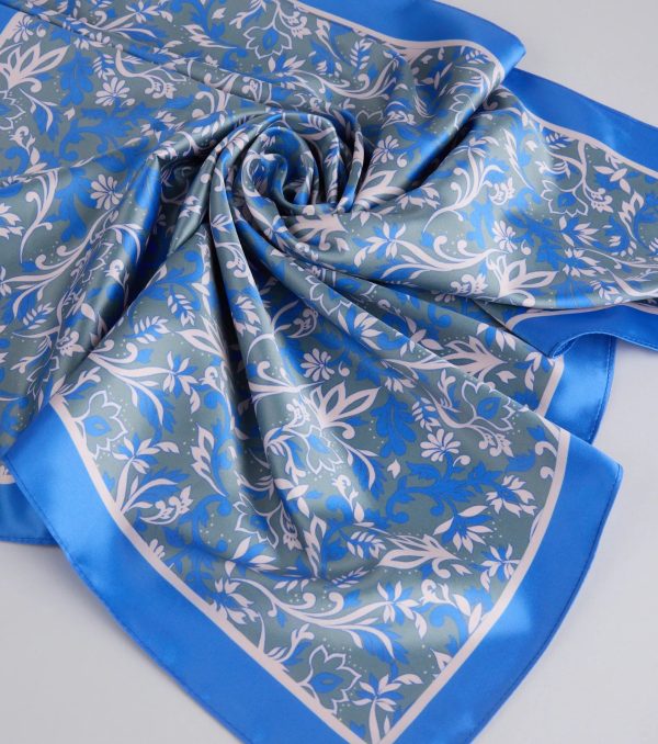 Cause A Stir Floral Satin Scarf - Image 3