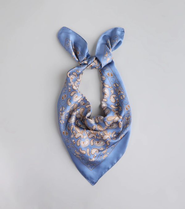 Summer Muse Paisley Satin Scarf