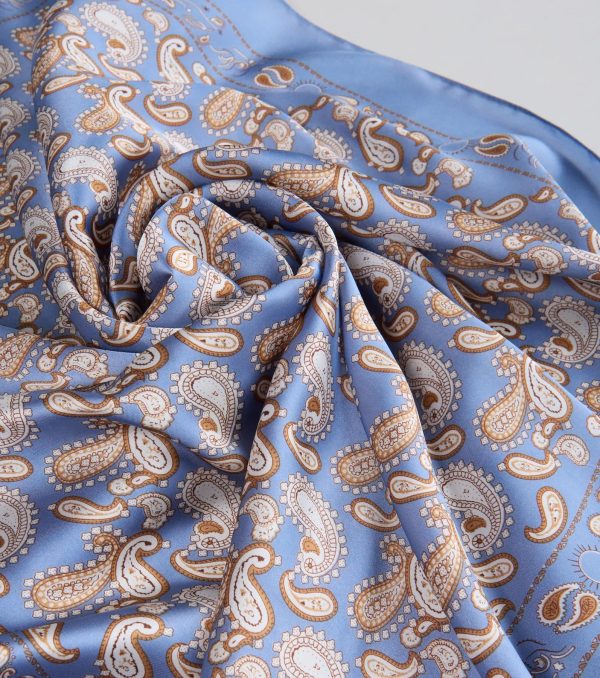 Summer Muse Paisley Satin Scarf - Image 2