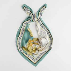 Charming Serenity Floral Satin Scarf