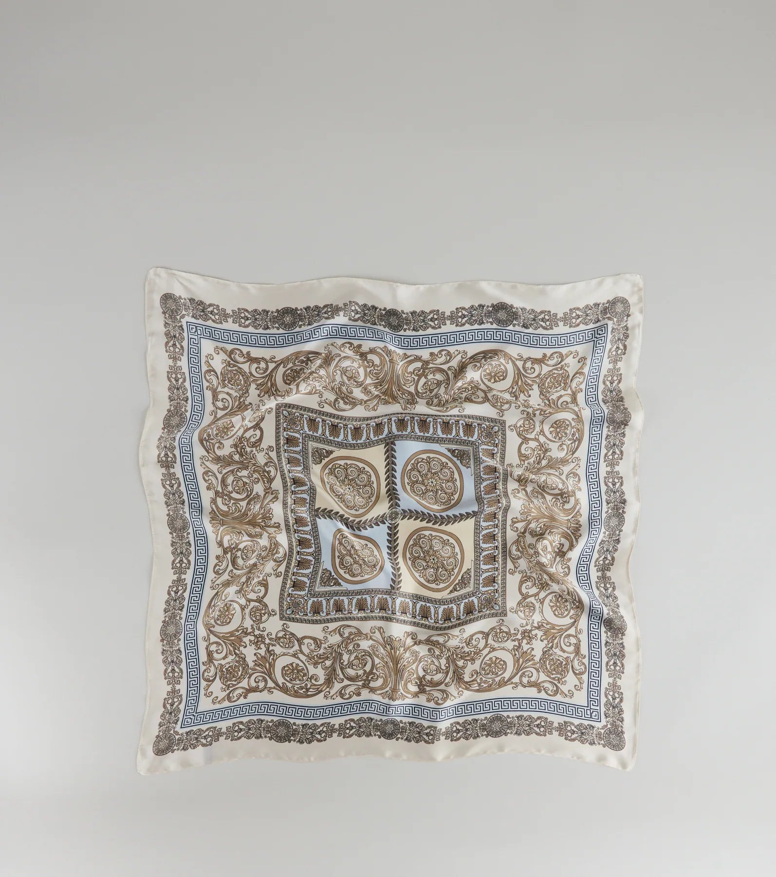 Soft Luxe Mosaic Satin Scarf - Image 2