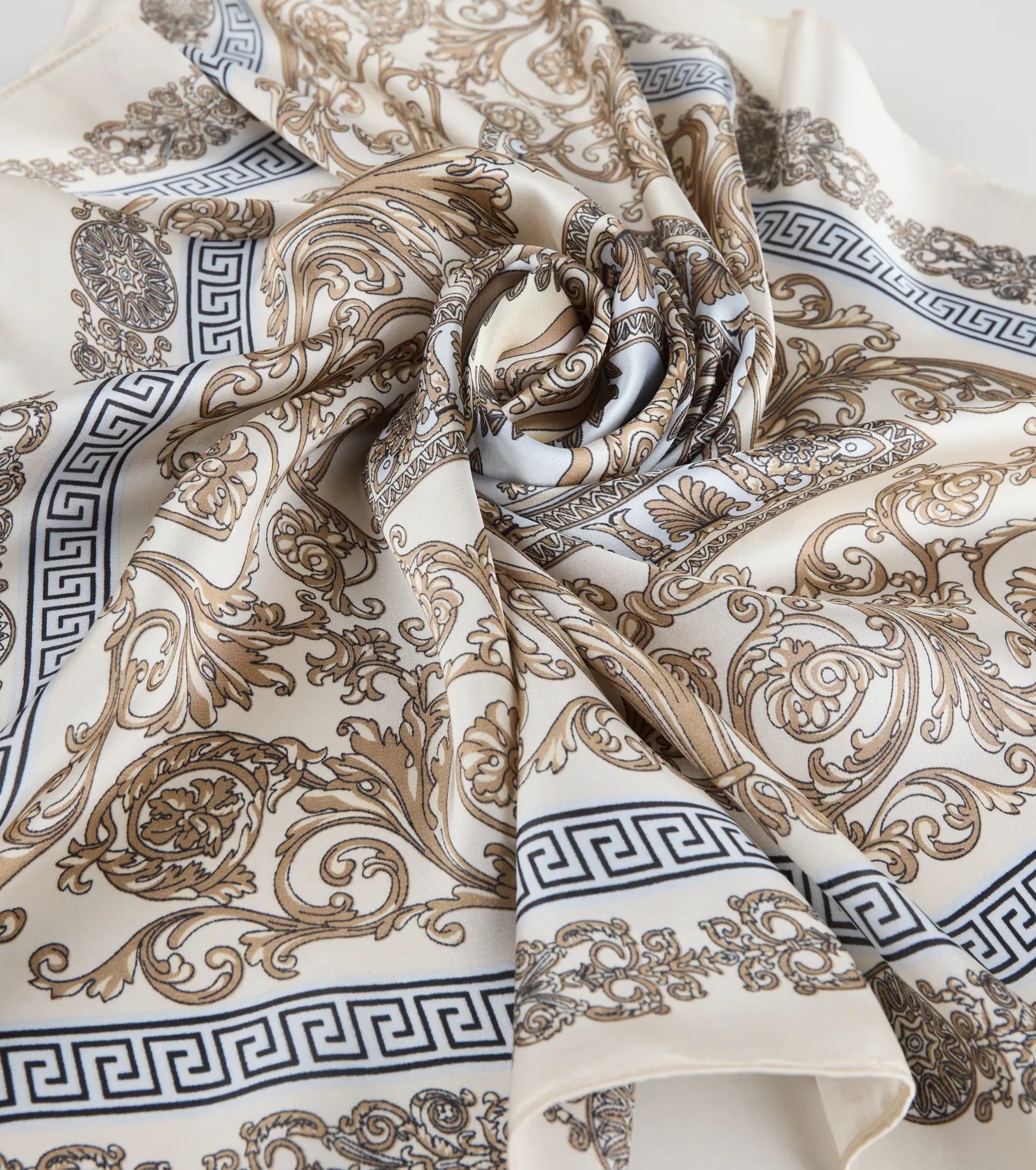 Soft Luxe Mosaic Satin Scarf - Image 3