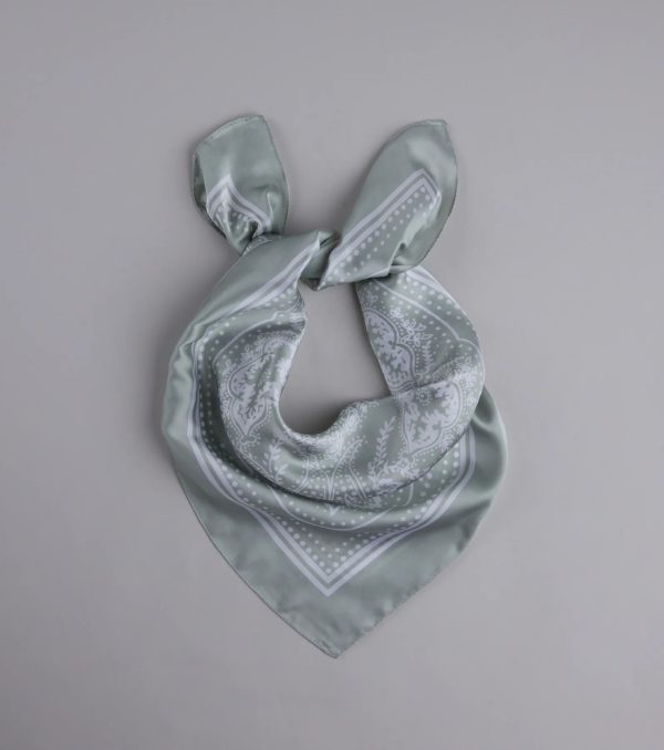 Country Chic Bandana Print Satin Scarf - Image 5