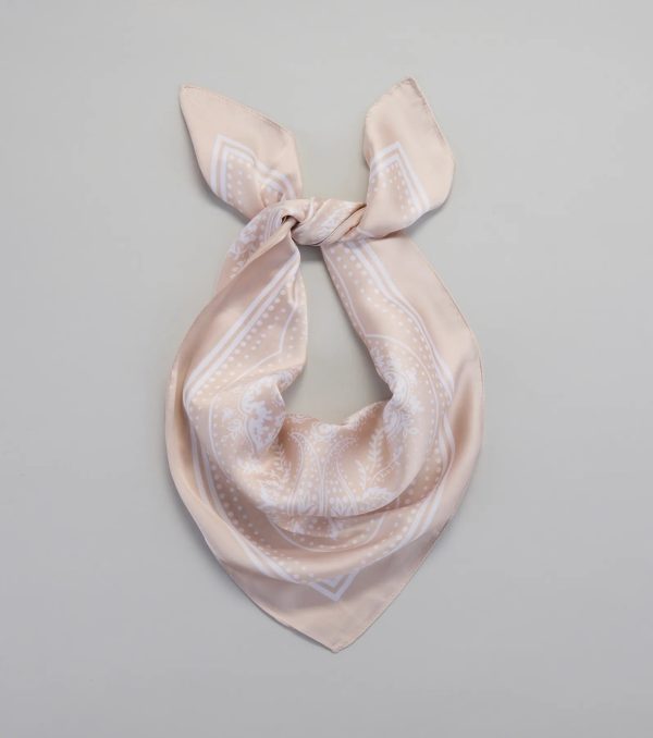 Country Chic Bandana Print Satin Scarf