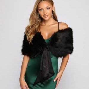 All Class Faux Fur Shawl