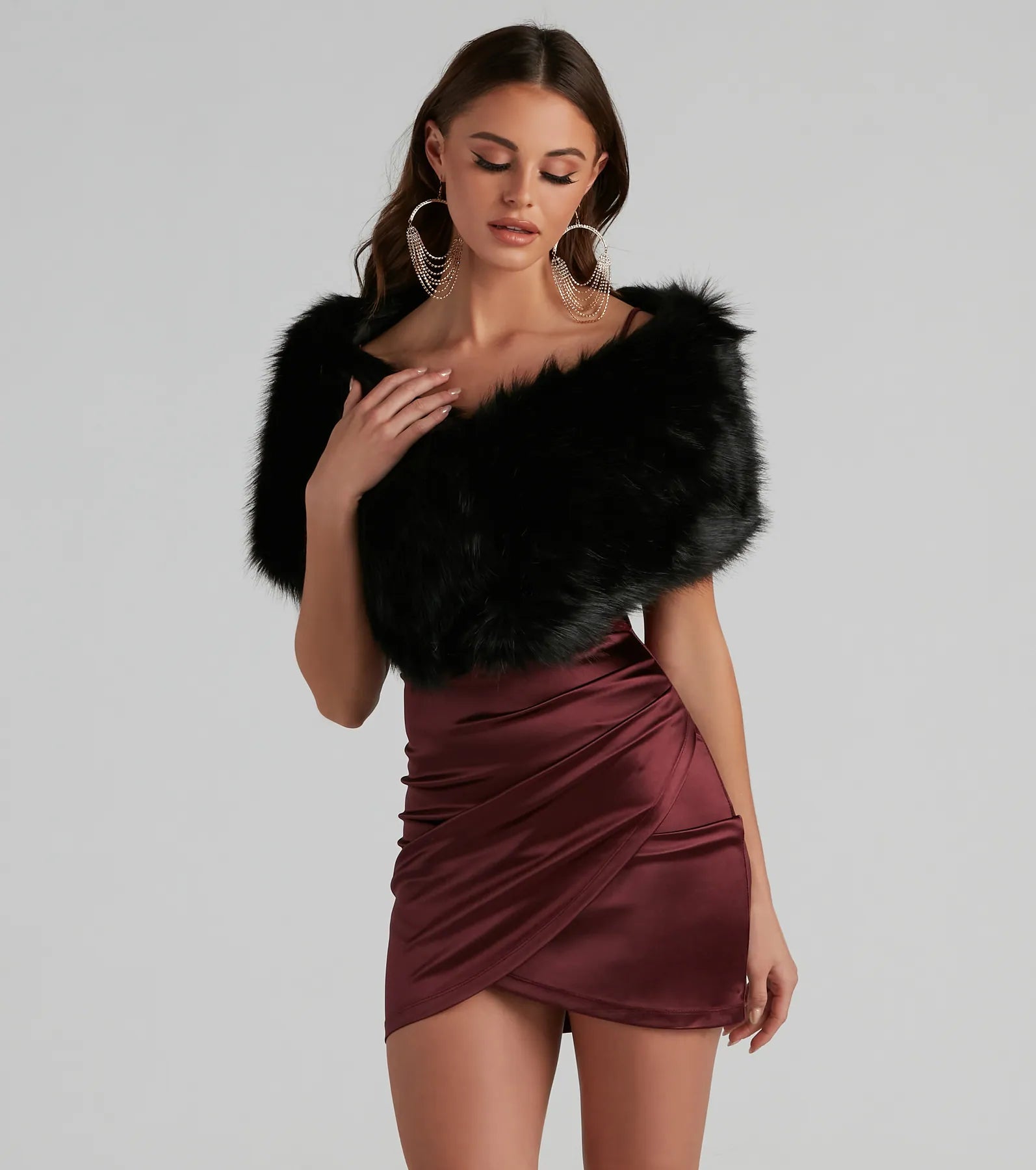 Ms. Diva Faux Fur Shawl - Image 3