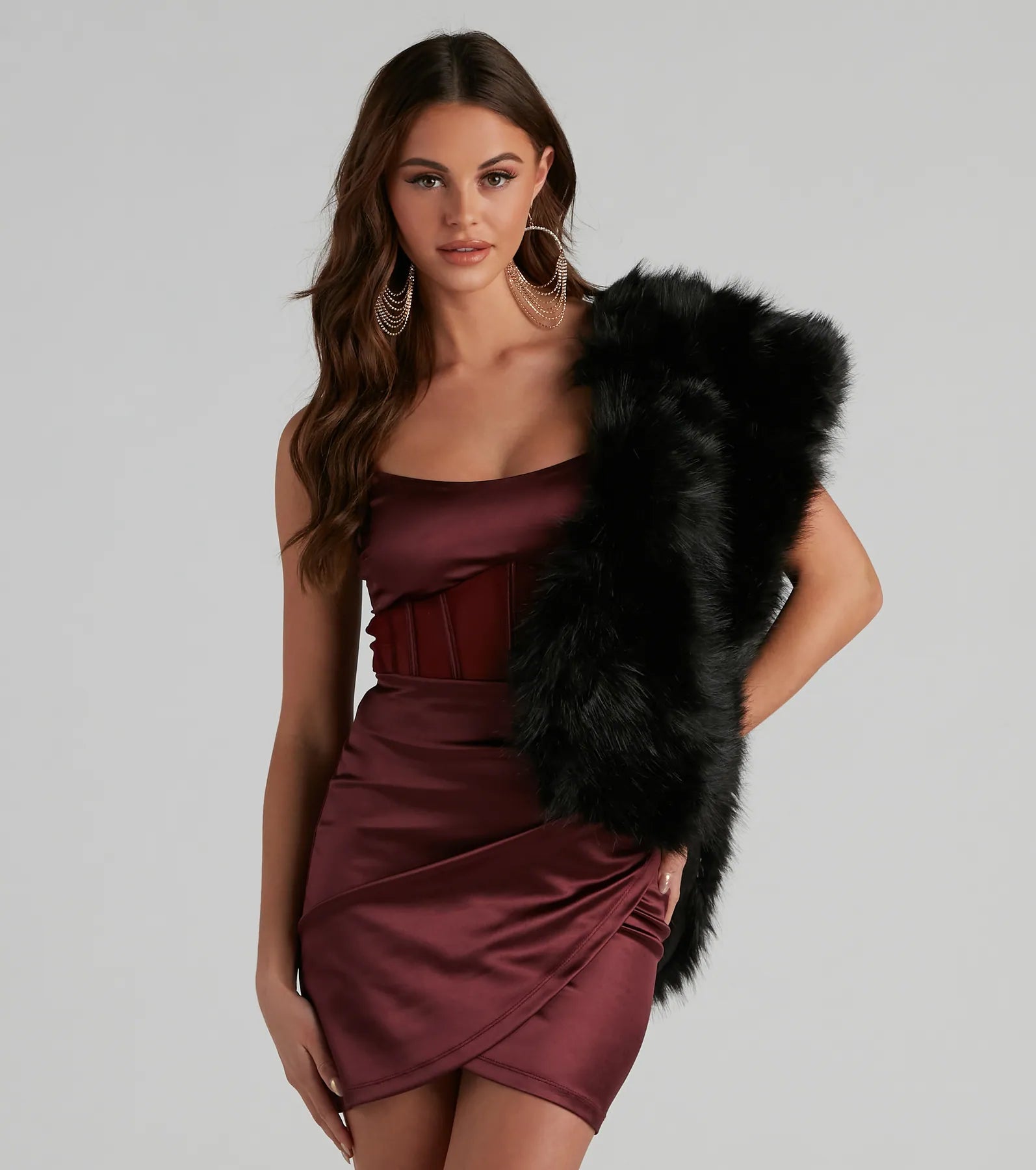 Ms. Diva Faux Fur Shawl - Image 8