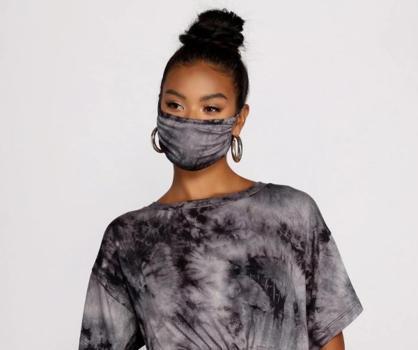 Tie Dye Facial Mask With Earloops - Image 2