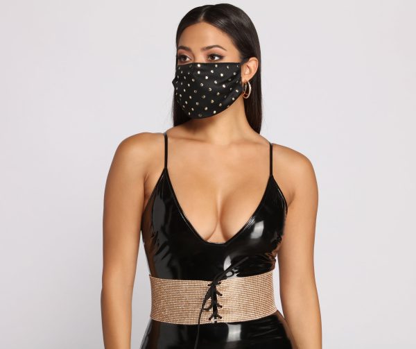 Stylish And Studded Face Mask - Image 2