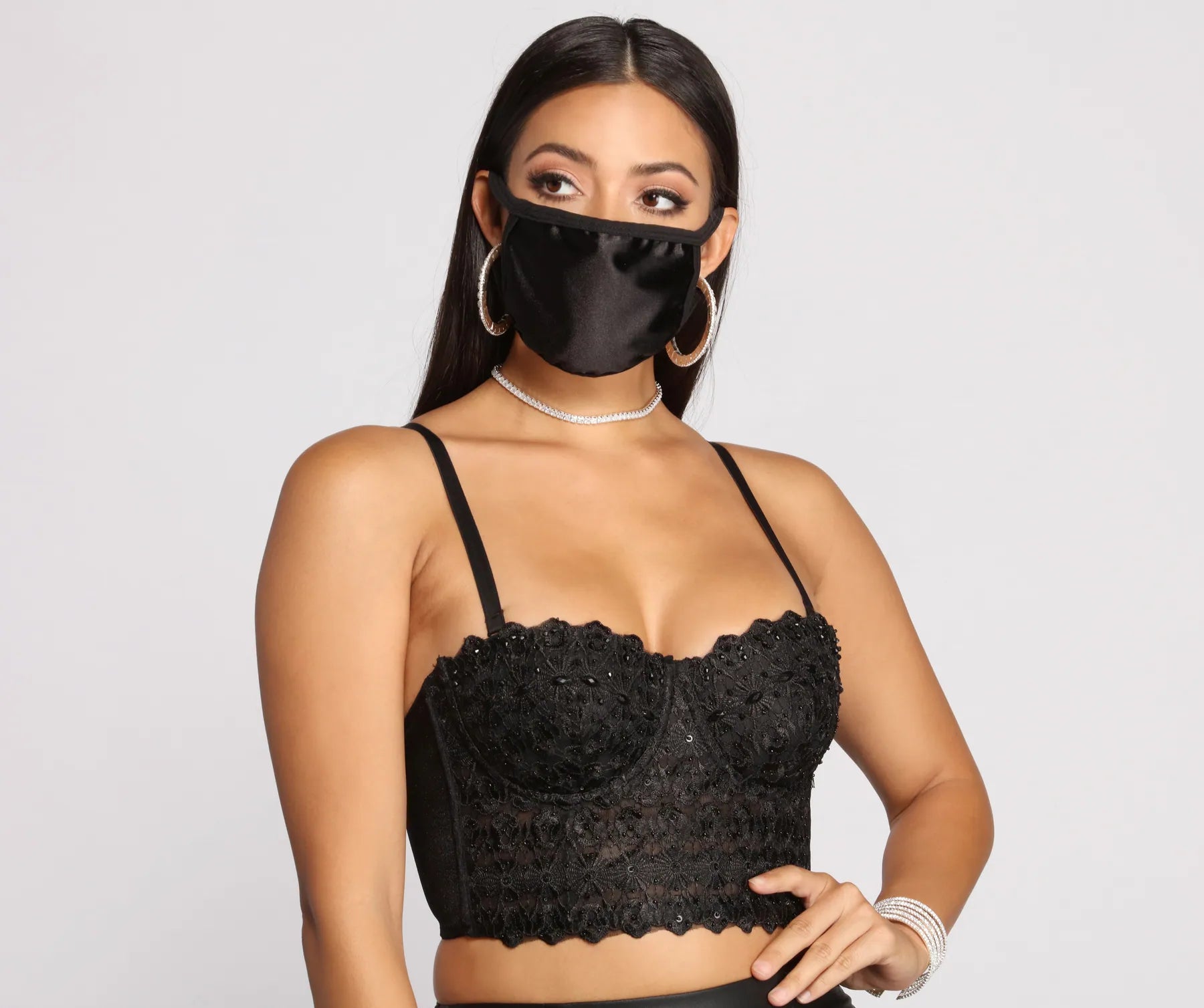 Chic Moment Satin Face Mask - Image 2