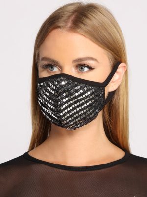 Metallic Moment Sequin Face Mask