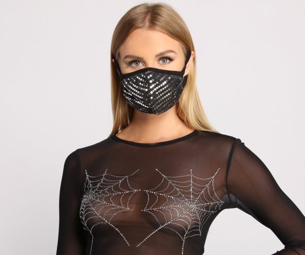 Metallic Moment Sequin Face Mask - Image 2