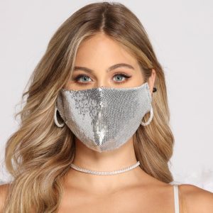 Shimmering Sequin Nights Face Mask With Earloops