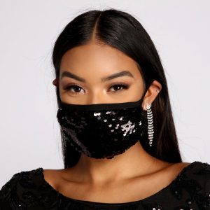 Stunning Sequin Glam Face Mask