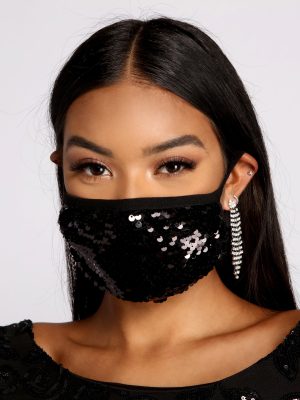 Stunning Sequin Glam Face Mask