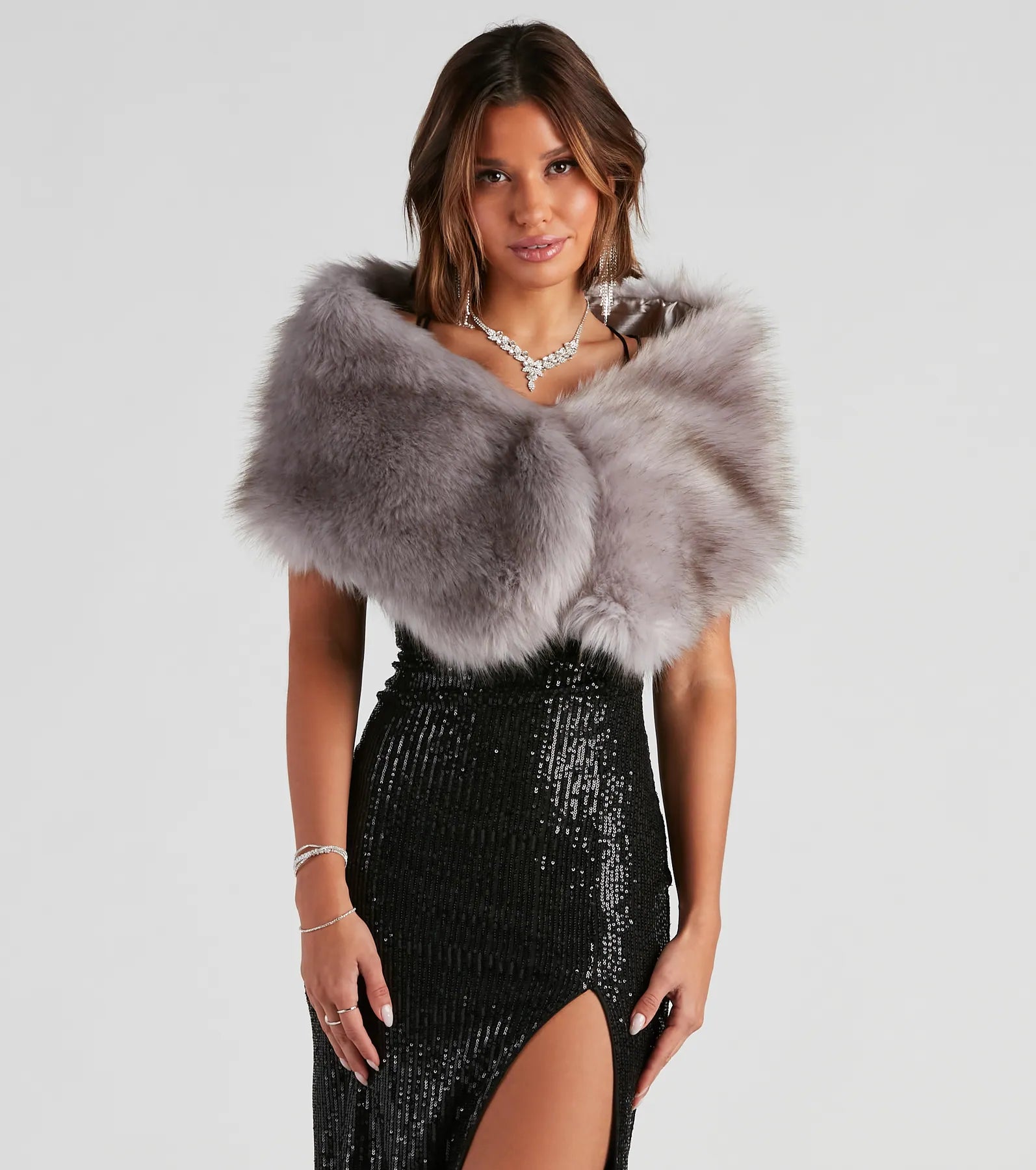 Ms. Diva Faux Fur Shawl - Image 24