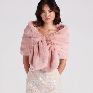So Luxe Faux Fur Shawl Wrap