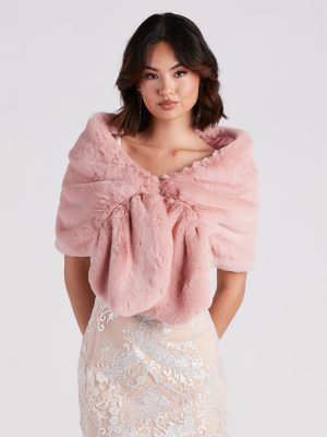 So Luxe Faux Fur Shawl Wrap
