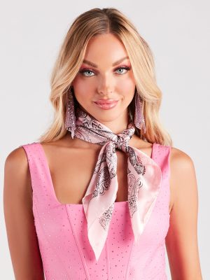 Effortless Beauty Bandana Print Silk Scarf