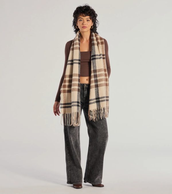 Play On In Plaid Blanket Scarf - Image 2