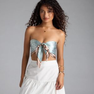 Chic And Breezy Paisley Satin Scarf