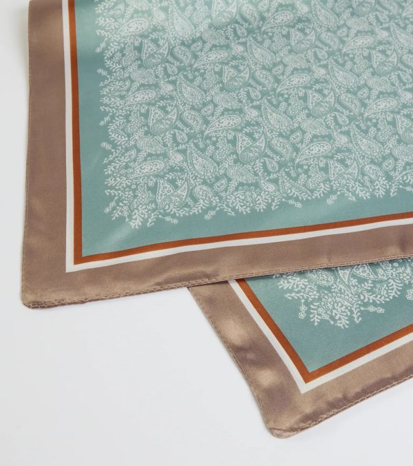 Chic And Breezy Paisley Satin Scarf - Image 5