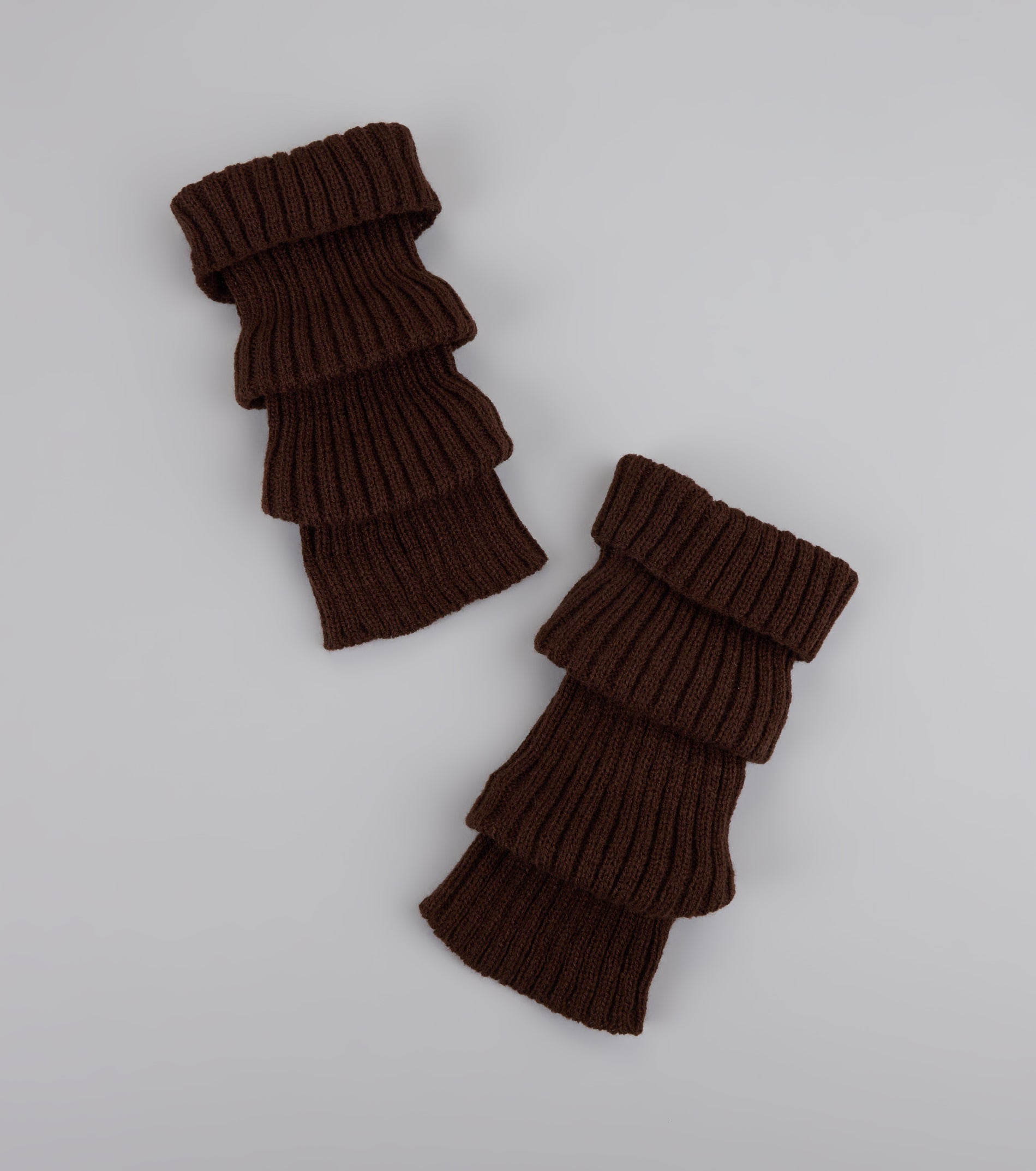 Stylish Layer Rib Knit Leg Warmers - Image 3