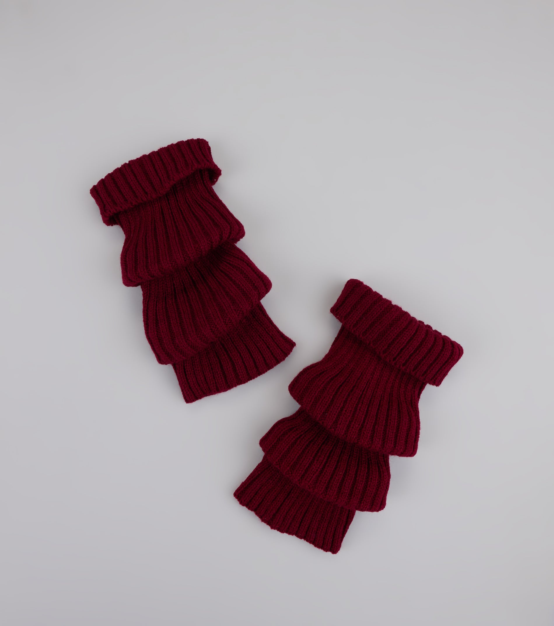 Stylish Layer Rib Knit Leg Warmers - Image 5