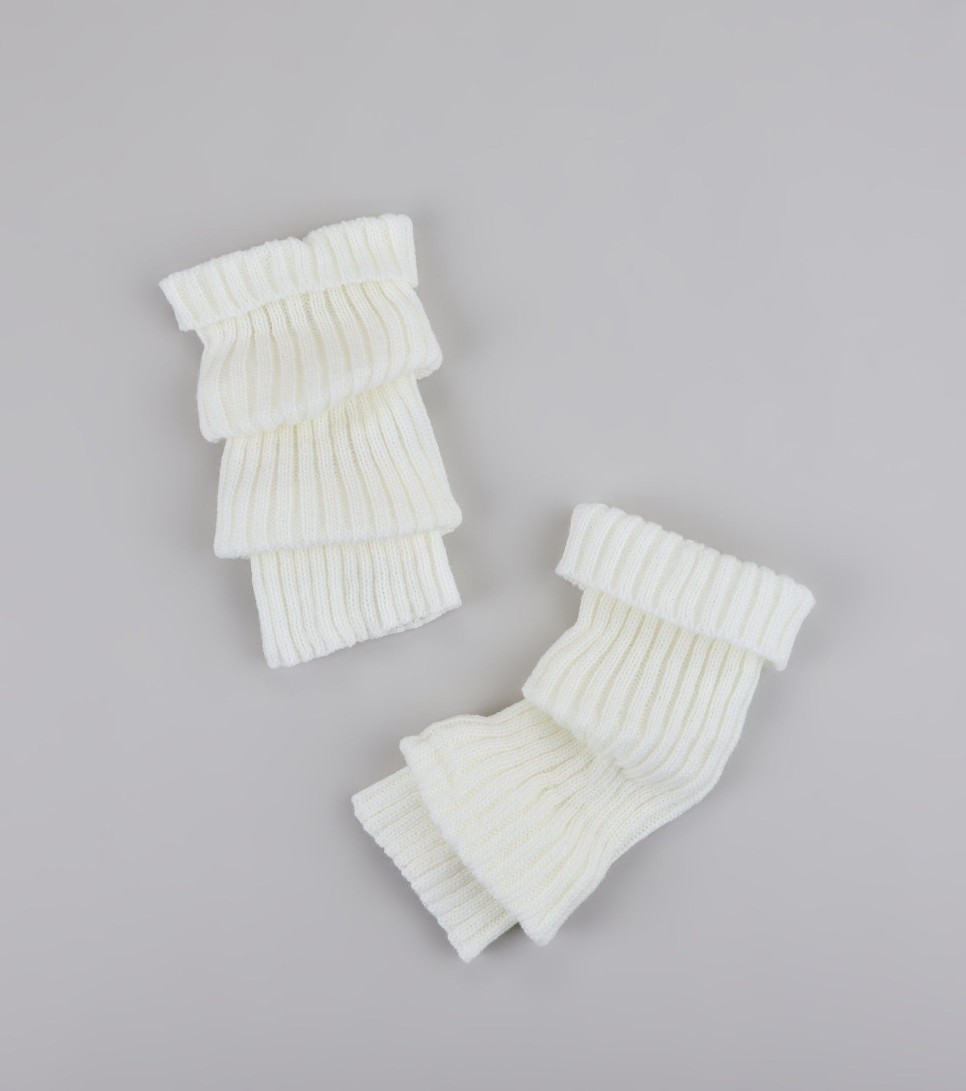 Stylish Layer Rib Knit Leg Warmers - Image 6