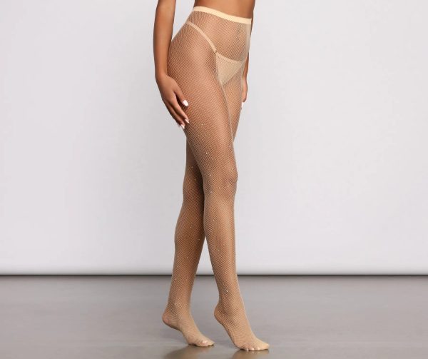 High Waist Heat Stone Fishnets - Image 4