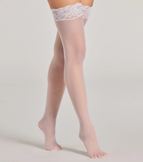 Sultry Style Lace Trim Sheer Stockings - Image 5