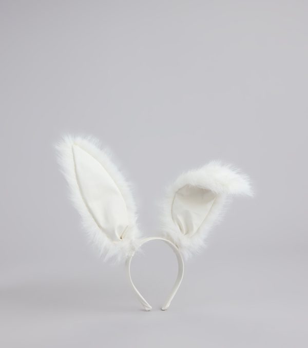 Flirty Fuzzy Faux Fur Bunny Ears Headband
