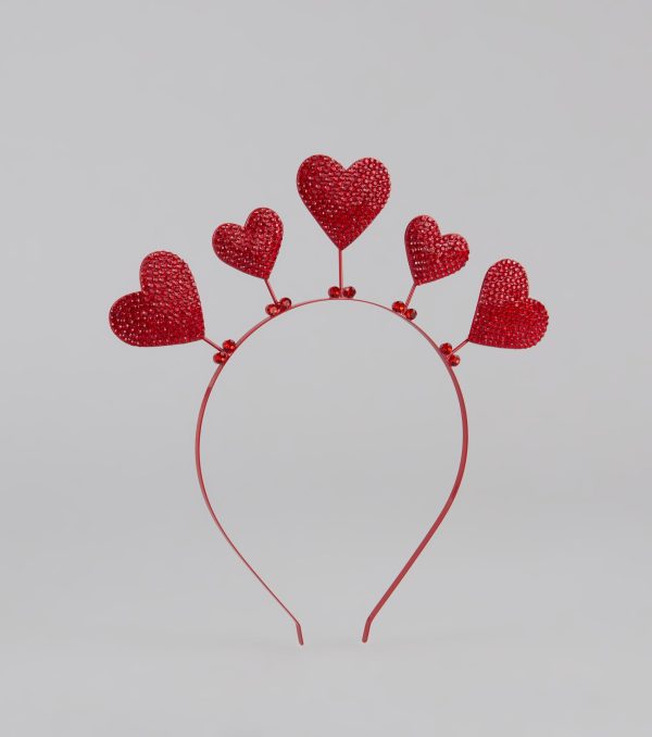 Cupid Cutie Rhinestone Heart Headband - Image 5