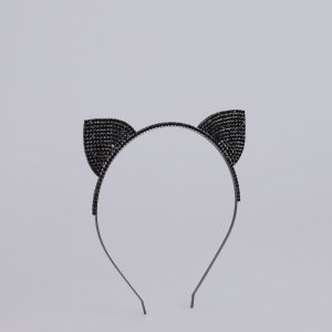 Purrfectly Glam Rhinestone Cat Ears Headband