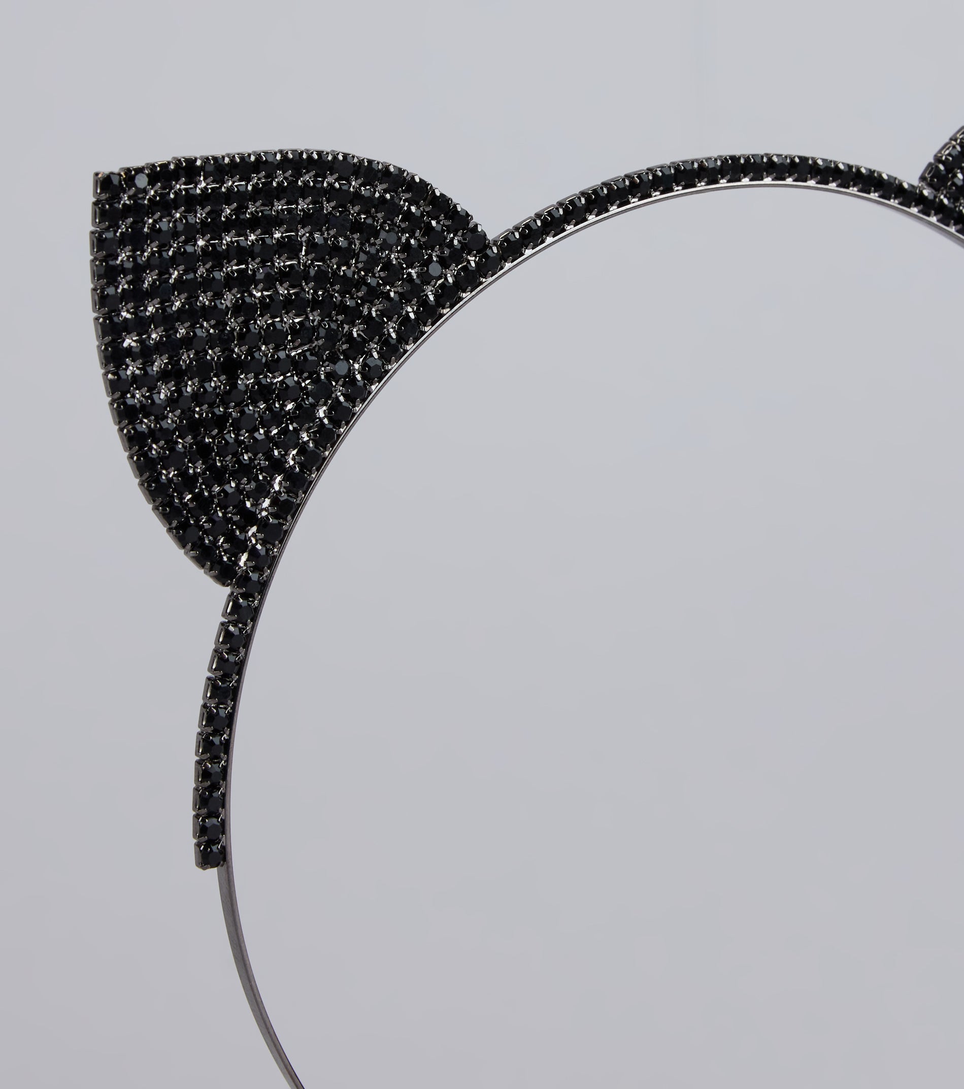 Purrfectly Glam Rhinestone Cat Ears Headband - Image 3