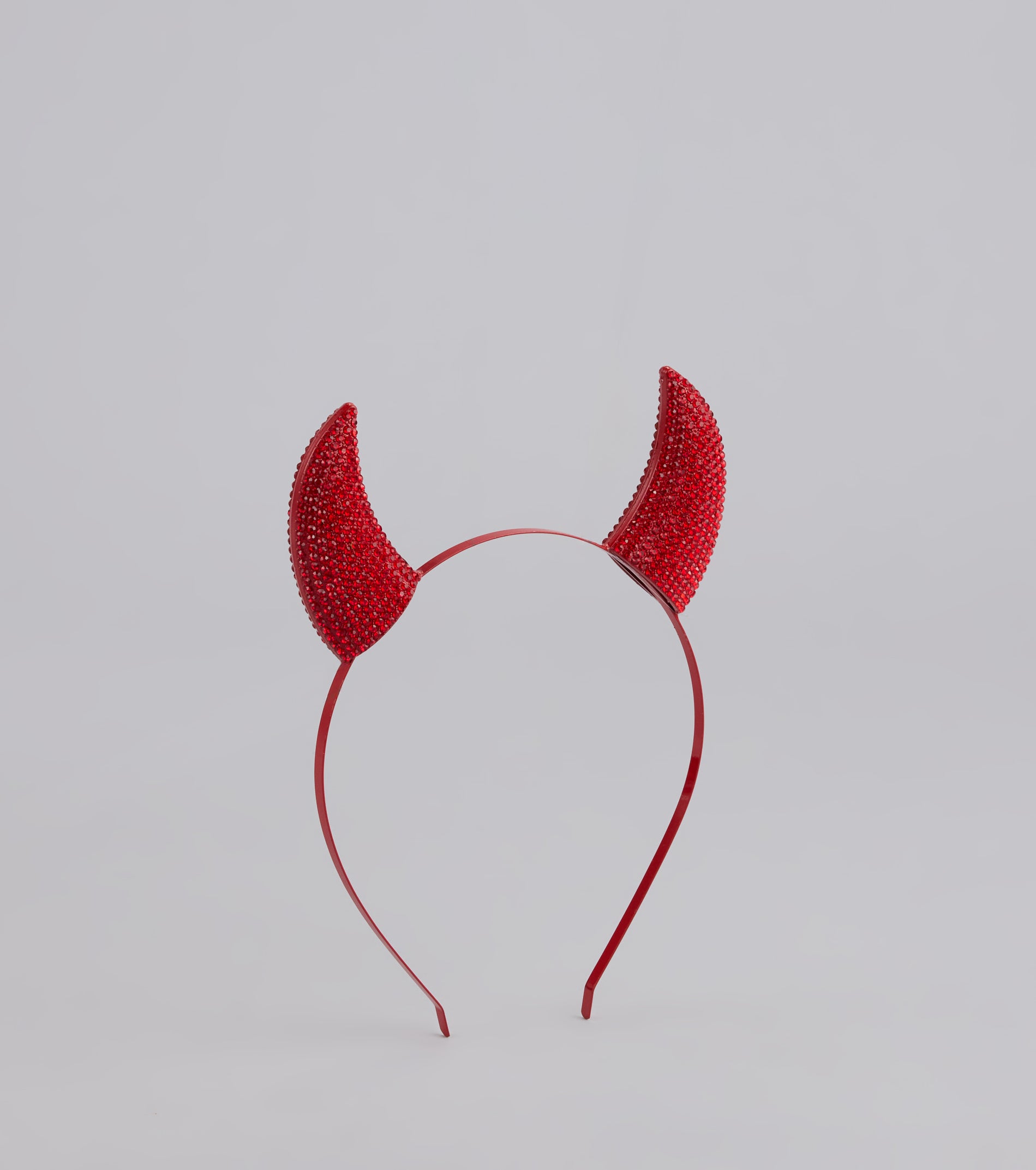 Wicked Glam Rhinestone Devil Horns Headband - Image 2