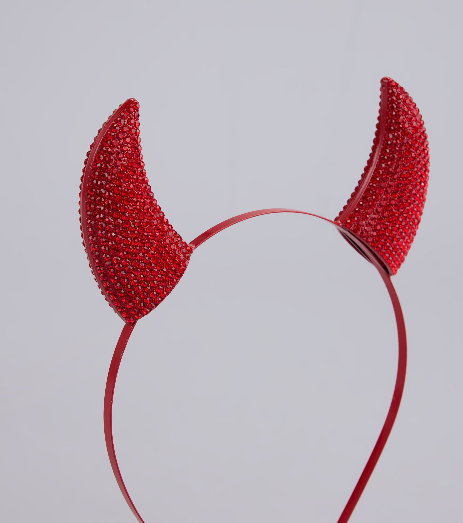 Wicked Glam Rhinestone Devil Horns Headband - Image 4