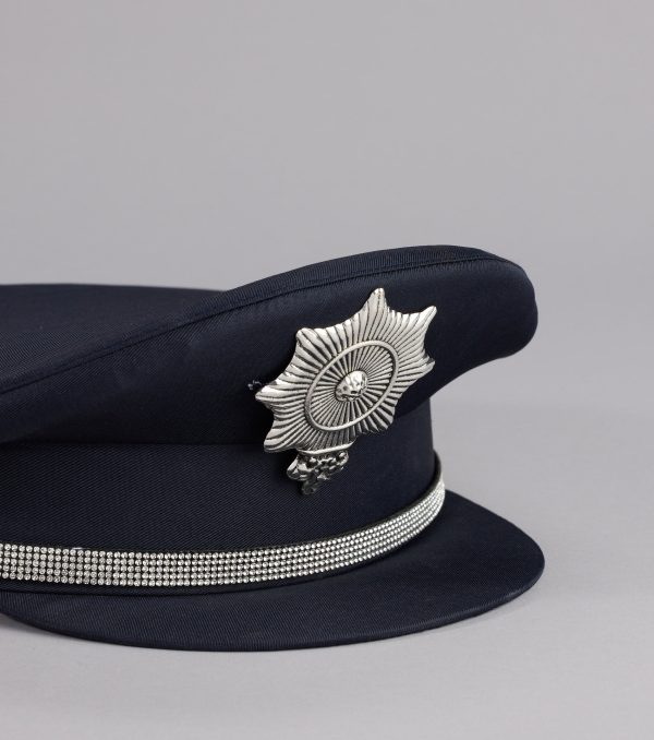 Officer Glam Rhinestone Police Hat - Image 3