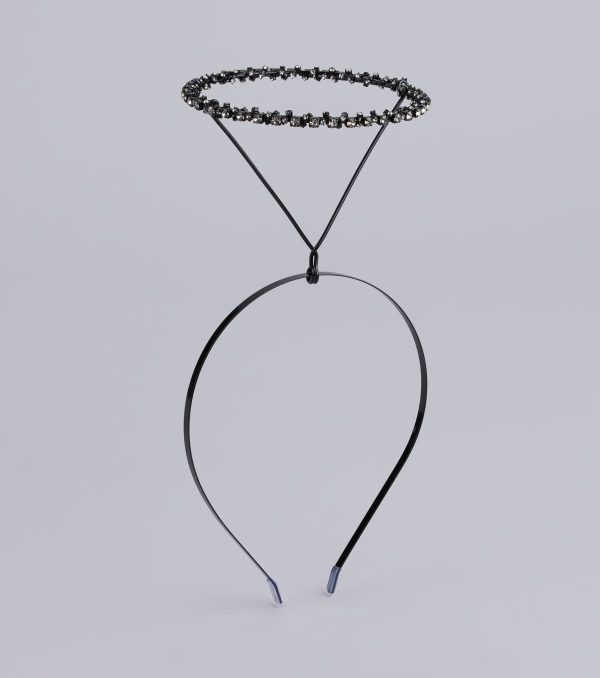 Angelic Glow Rhinestone Halo Headband - Image 3