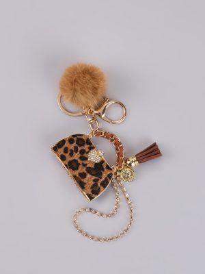 Glam Safari Leopard Purse Keychain