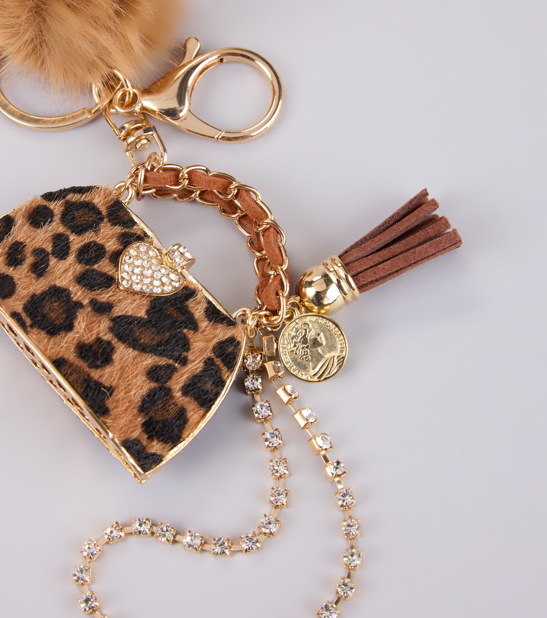 Glam Safari Leopard Purse Keychain - Image 3