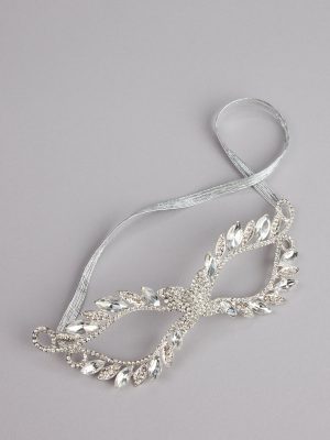 Midnight Sparkle Rhinestone Masquerade Mask