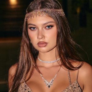 Dark Glam Halloween Rhinestone Headpiece