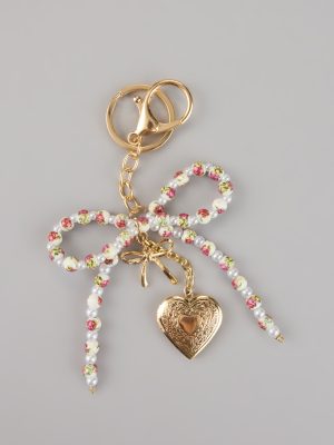 Pretty Things Beaded Heart Keychain