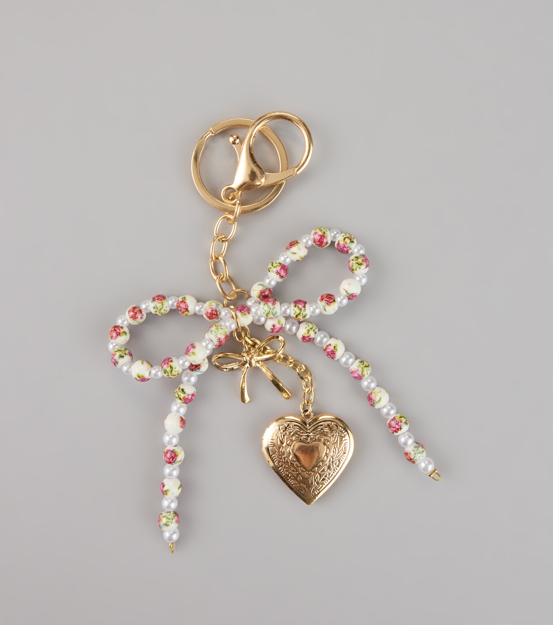 Pretty Things Beaded Heart Keychain