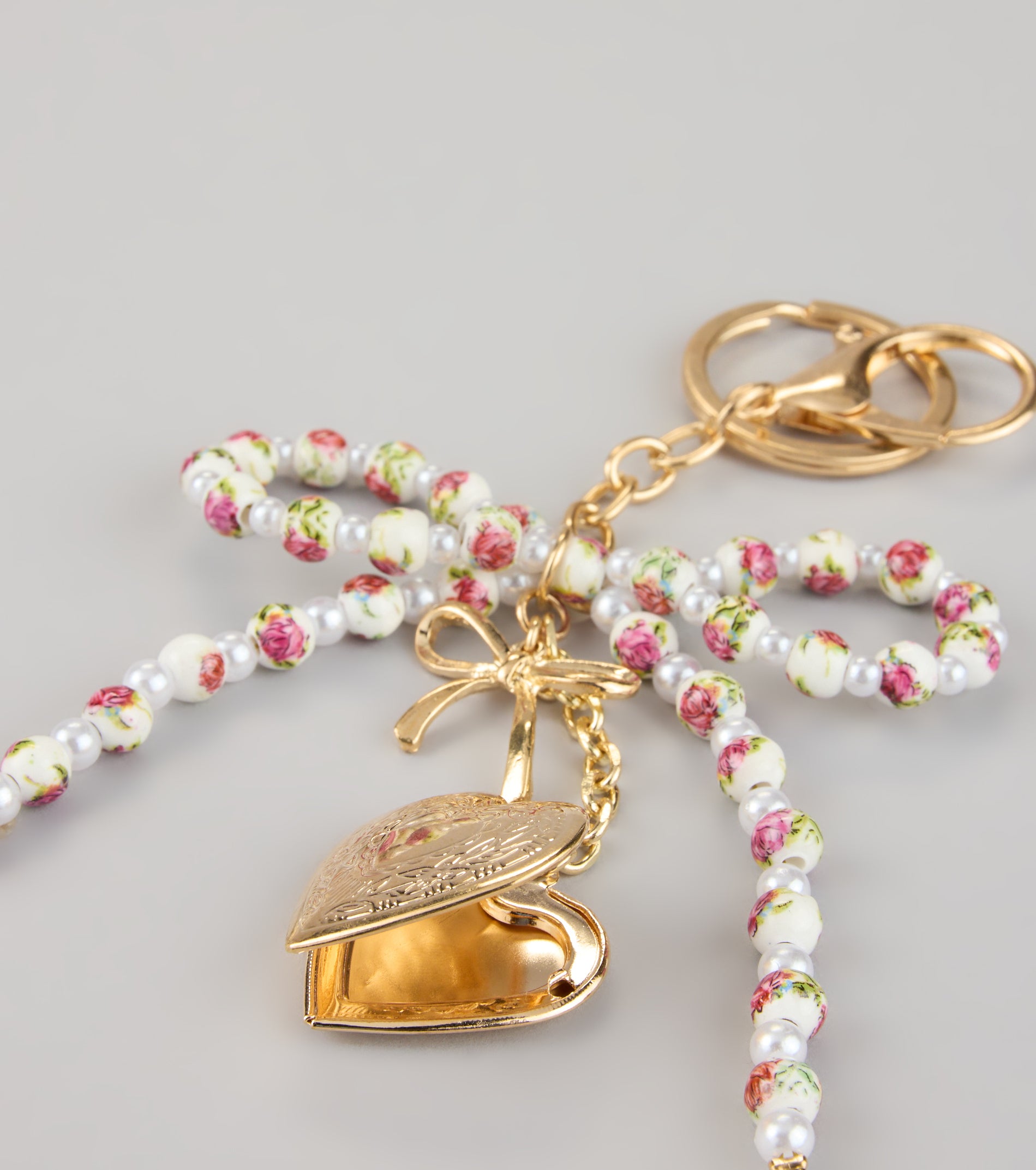 Pretty Things Beaded Heart Keychain - Image 2