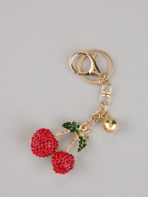 The Juicy Drop Cherry Charm Keychain